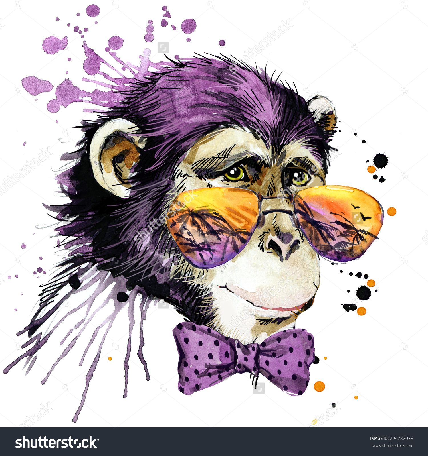 Stock Photo Cool Monkey Chimpanzee T Shirt Graphics