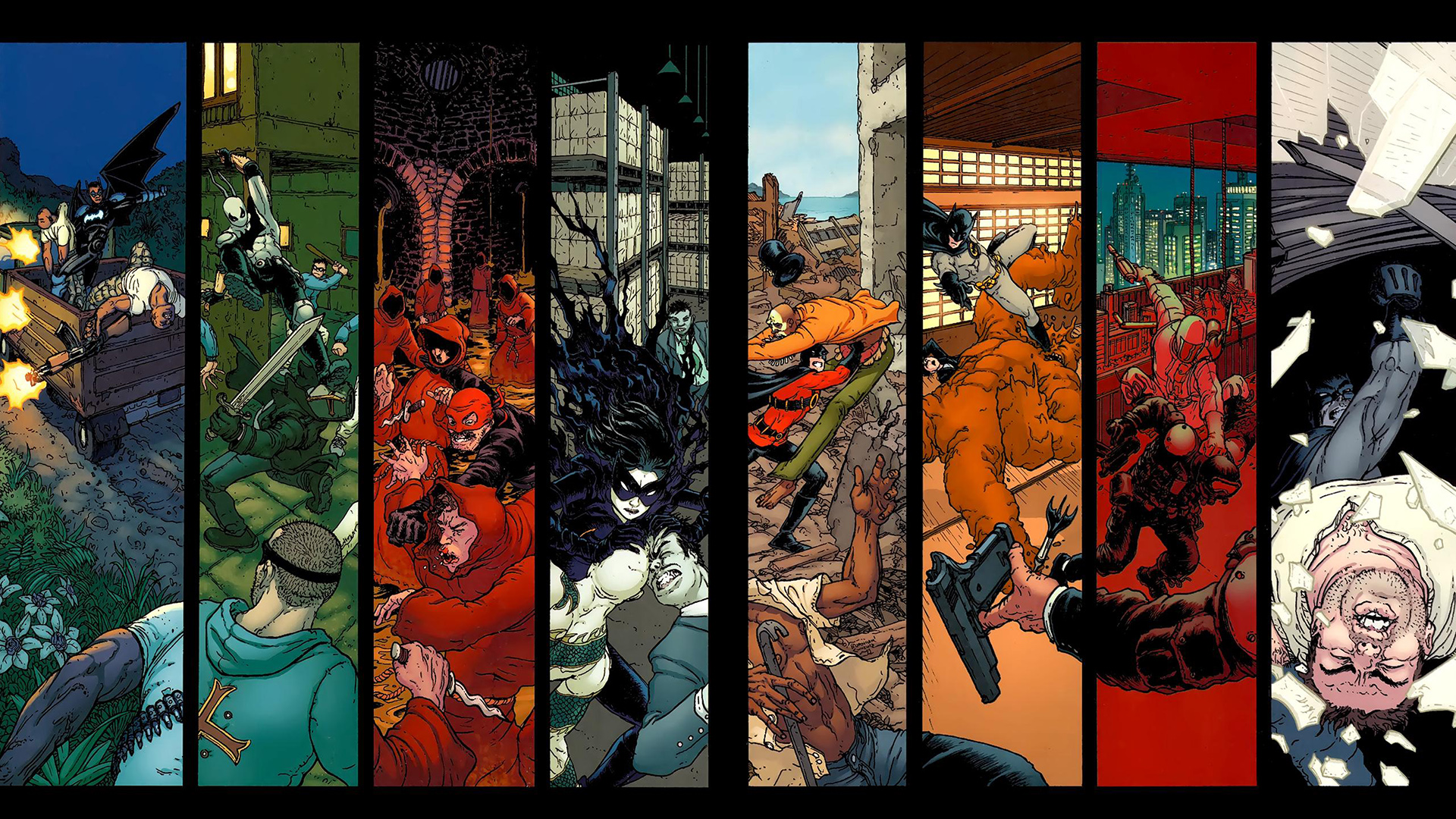 Batman Ics Superherep Collage Panels Wallpaper HD