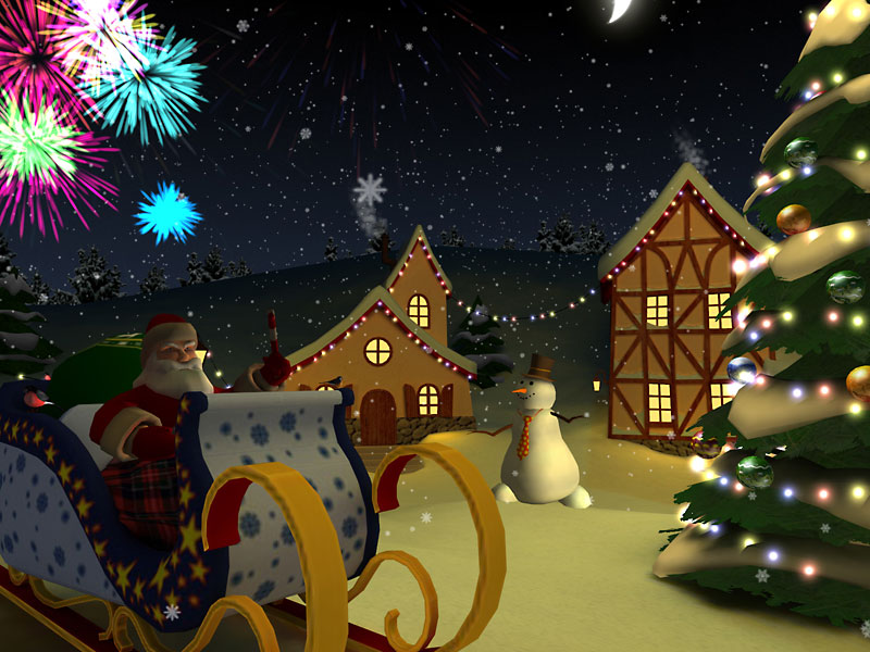 Turn This Animated 3d Screensaver On And The Holiday Atmosphere Of