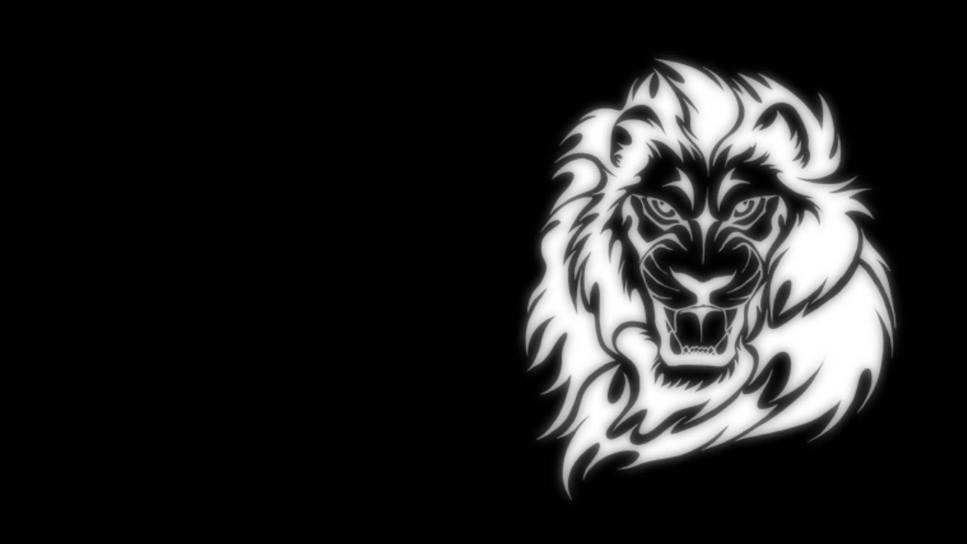 Black And White Art Lion Wallpaper