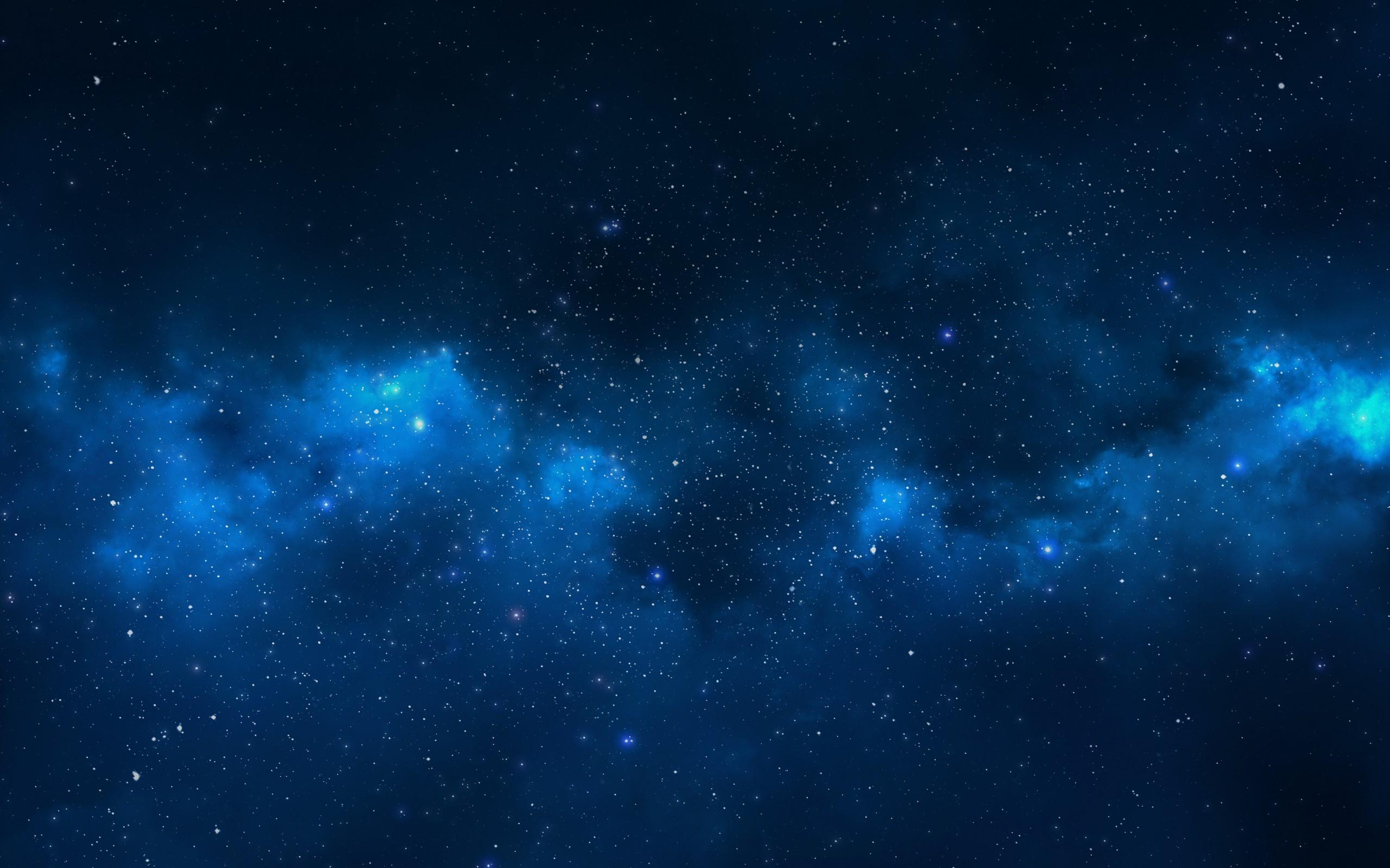 HD Wallpaper Of Milky Way Galaxy Blue Nebula Clouds
