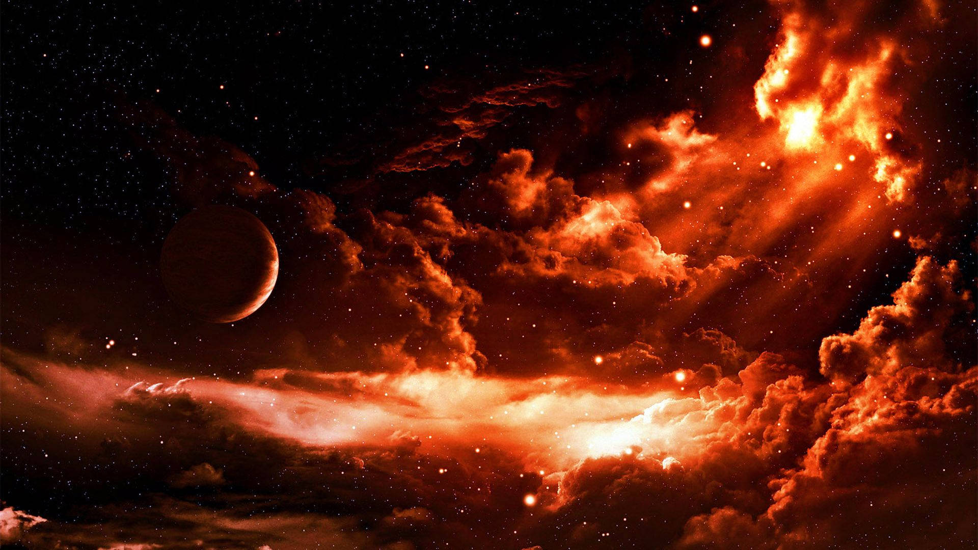 Moon And Stars Wallpaper