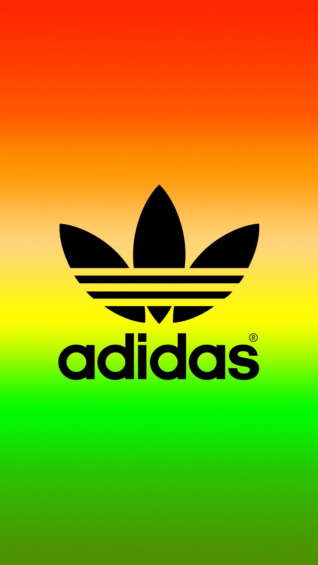 Adidas Logo Rasta Color iPhone Wallpaper