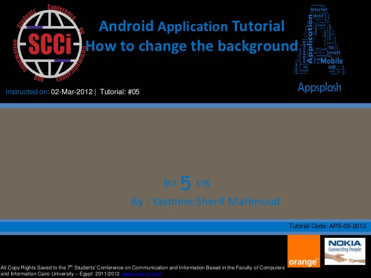 Free download Android application how to change the background tutorial