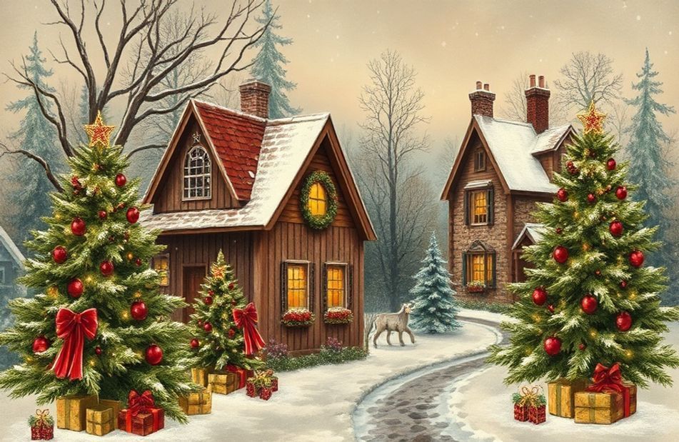 Old Fashioned Christmas Wallpaper