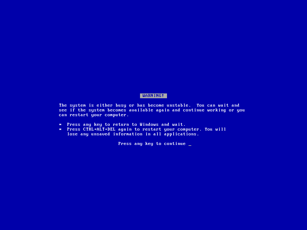Classic Windows 31 BSOD by rhf 1024x768