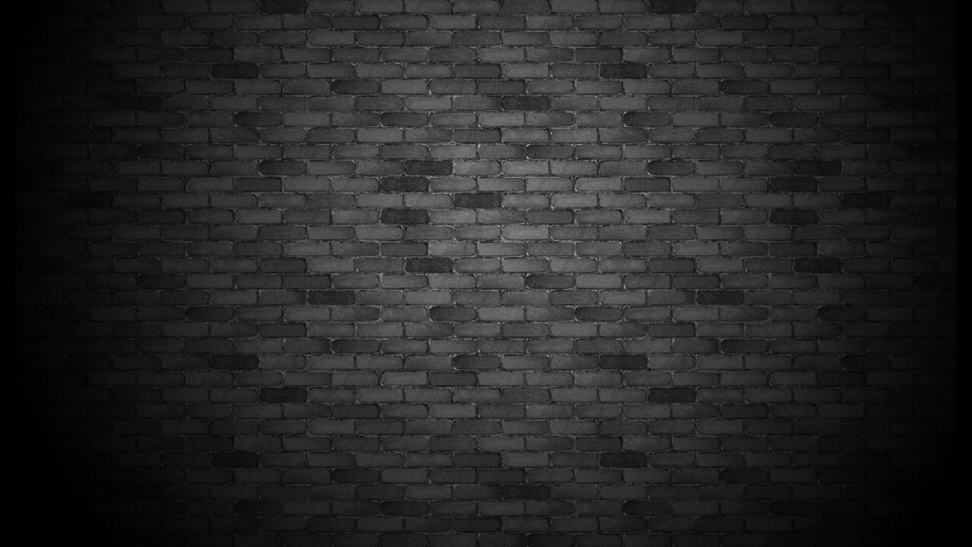 Dark Brick Wall Background Black