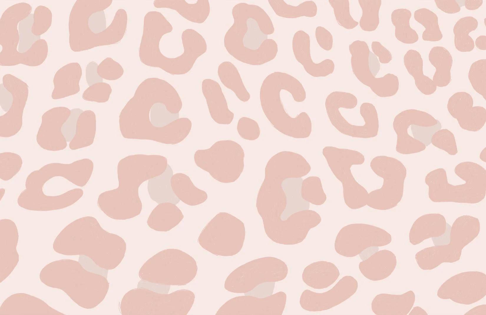 Pastel Peach Leopard Prints Preppy Pfp Wallpaper