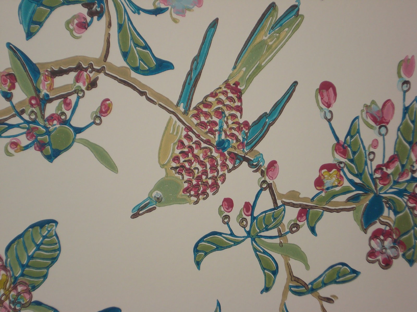 Detail Of Shand Kydd Wallpaper Budgie