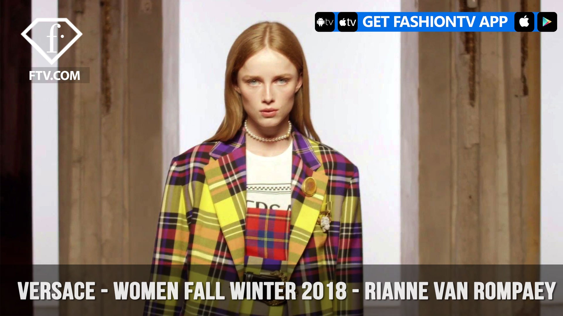 Versace Presents Rianne Van Rompaey For Women Fall Winter