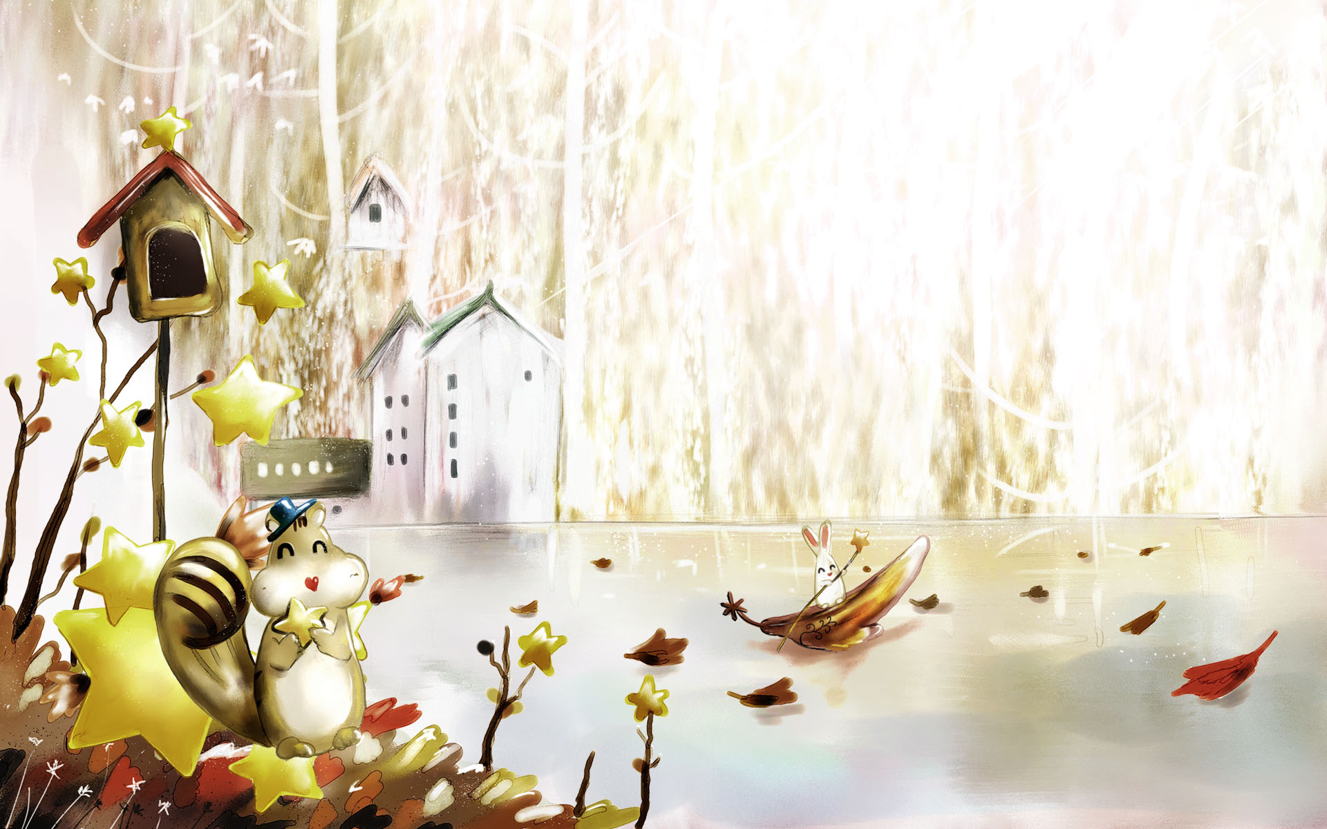 Autumn Fairyland Wallpaper For Inch Widescreen Lcd Monitor