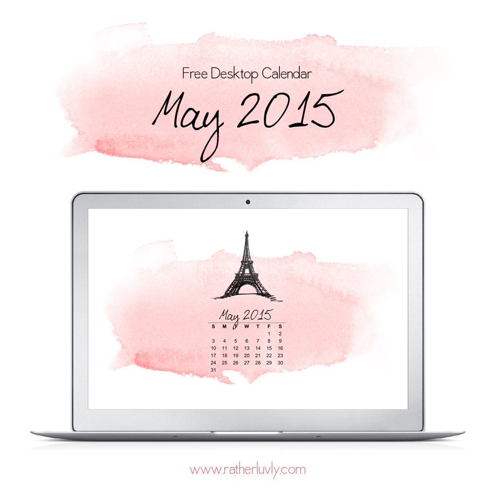 May Desktop Calendar Rather Luvly