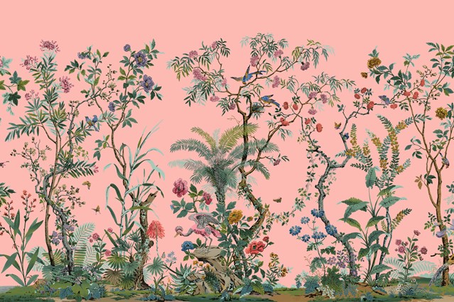 Zuber D Cor Chinois Pink Wallpaper Wall Murals Houseandgarden Co