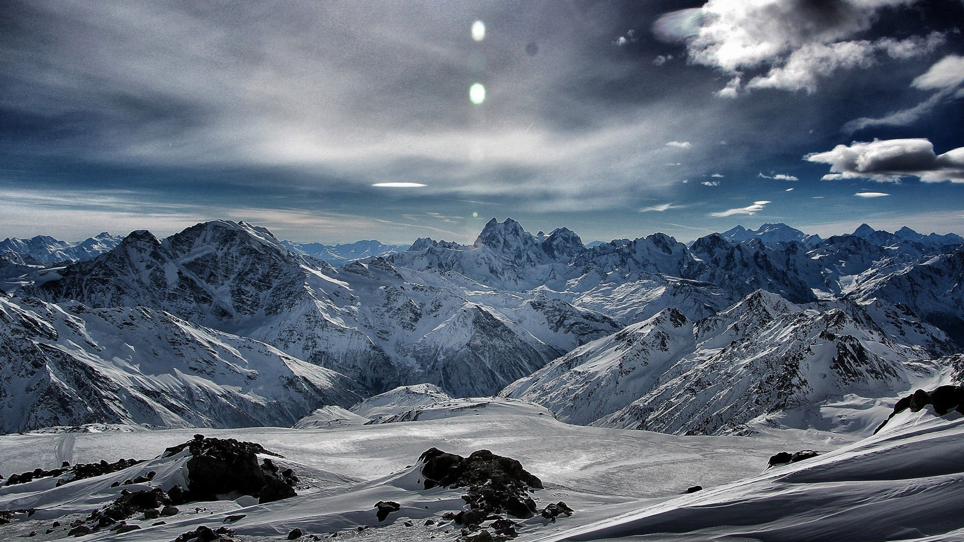 Winter Alpine Scenery Widescreen Wallpaper