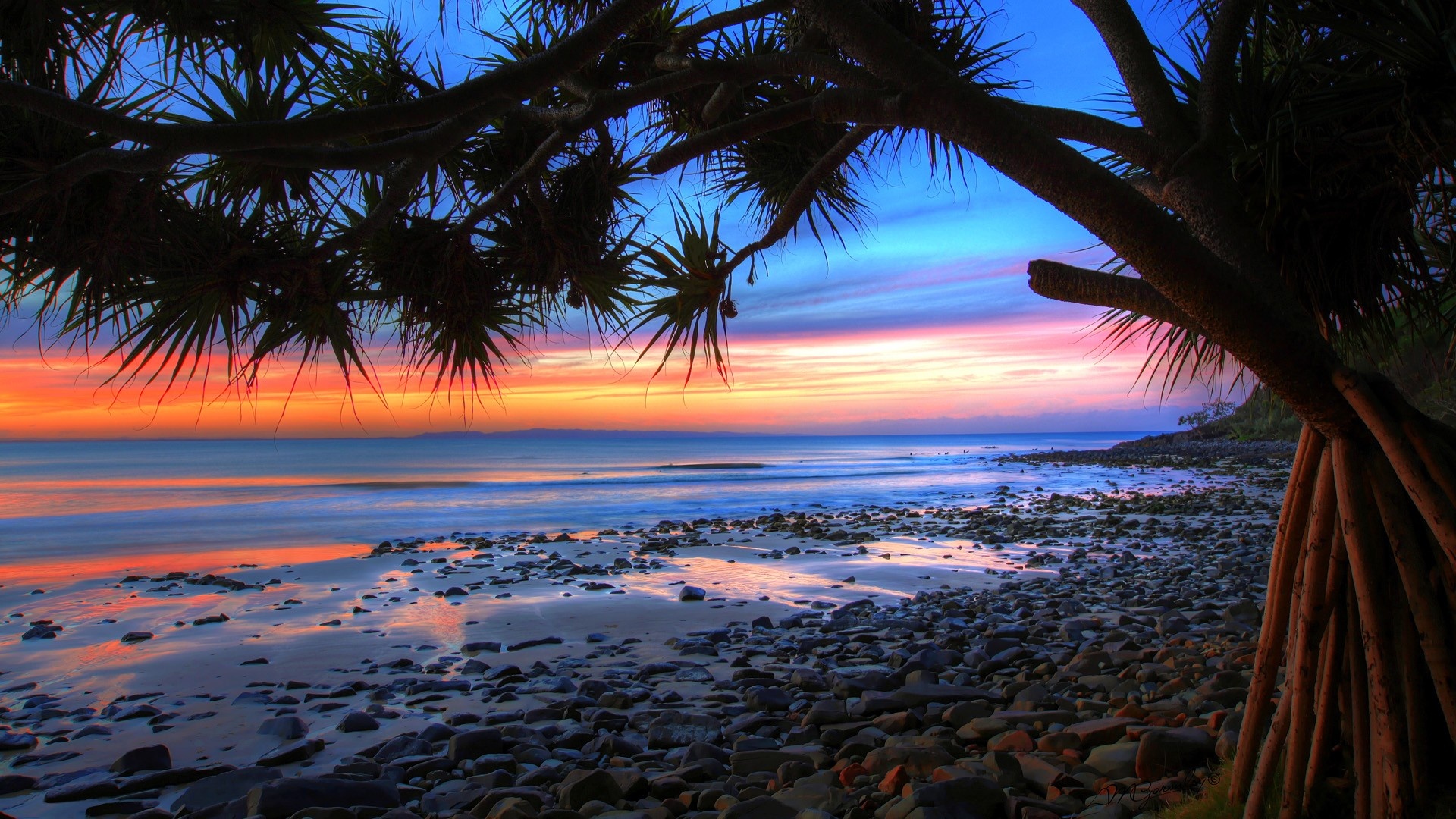 Windows Background Australian Beach Sunset Wallpaper X