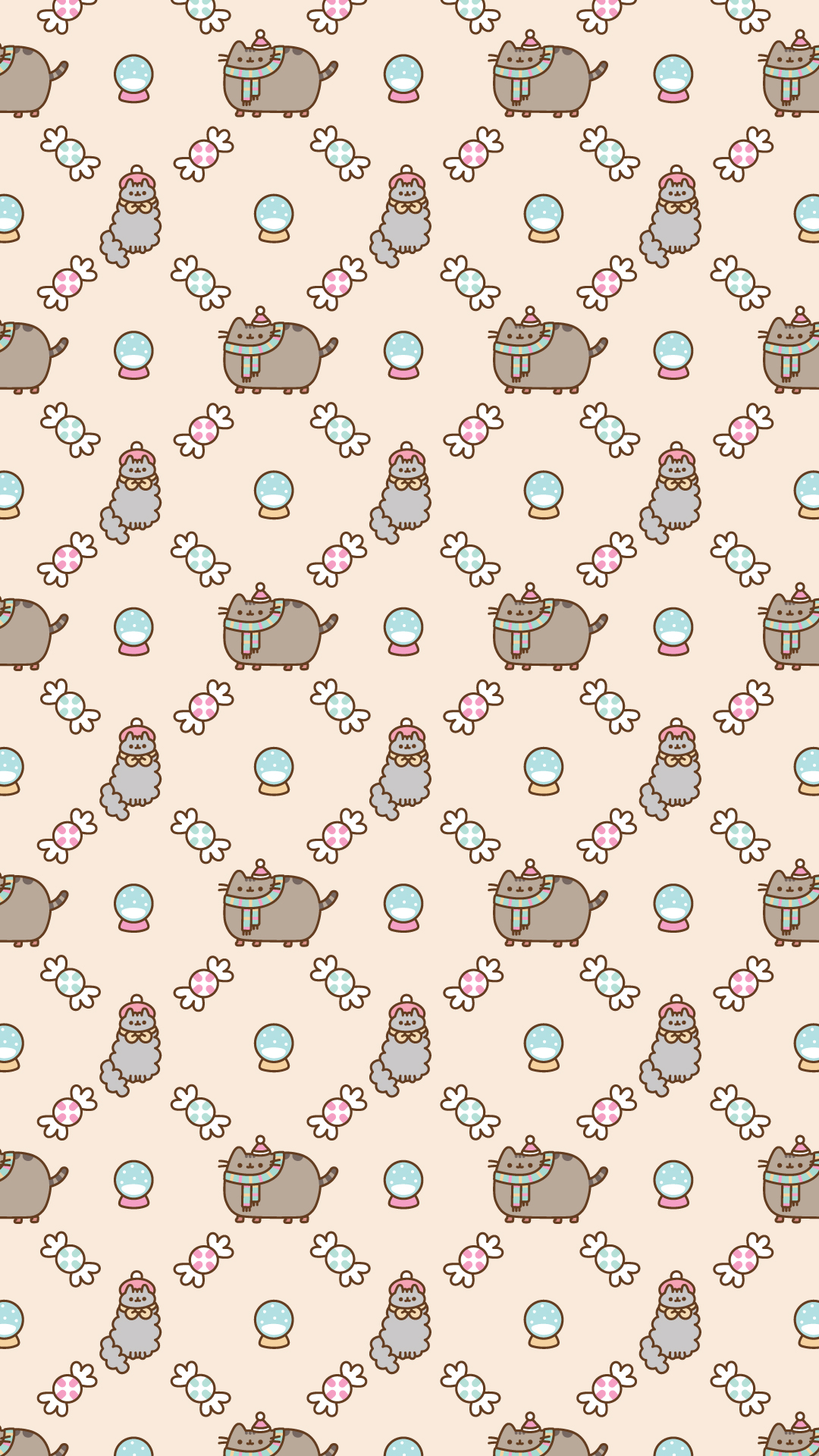 Christmas Pusheen Android And iPhone Wallpaper Claires