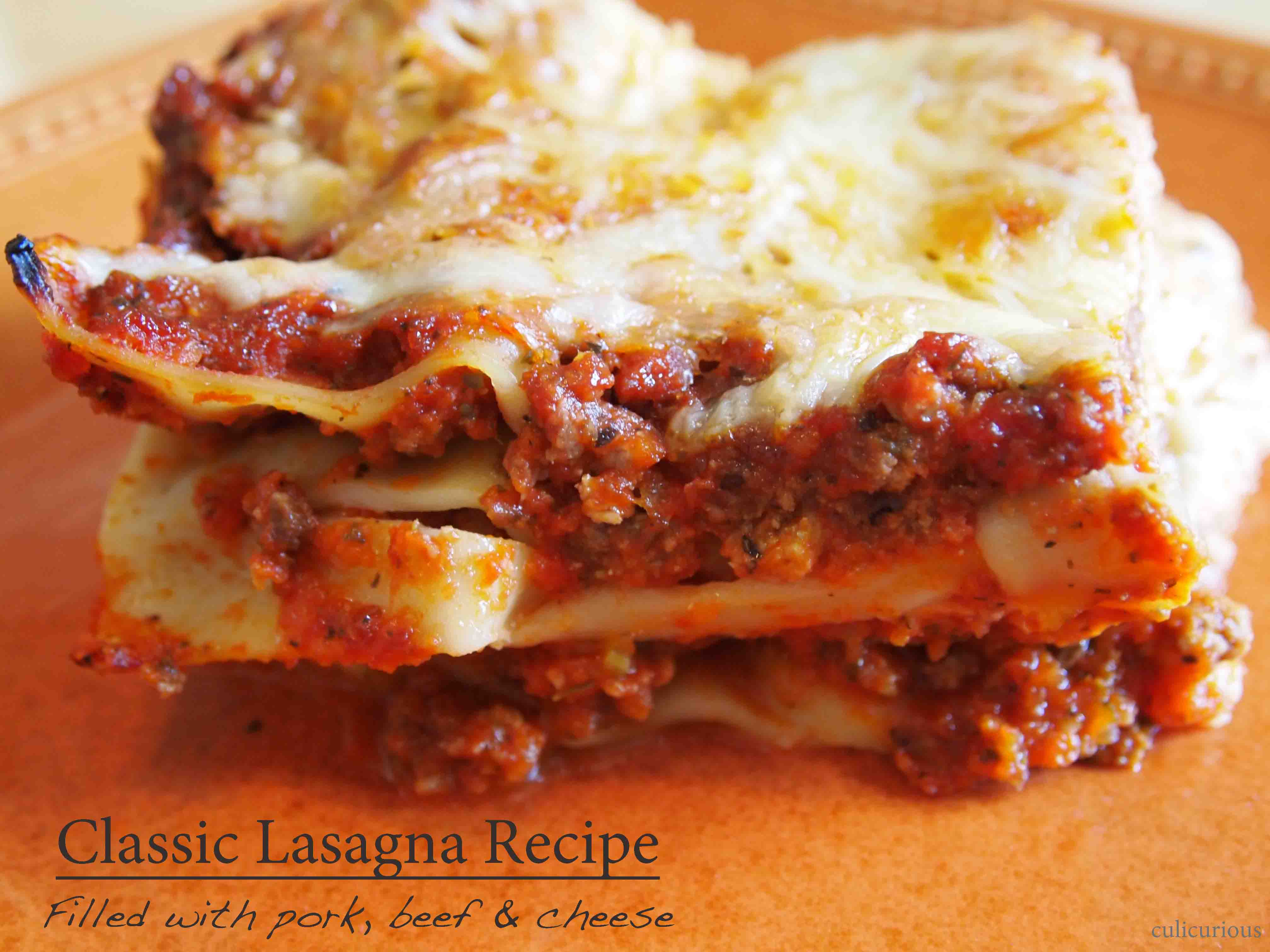 Lasagna Recipe HD Wallpaper