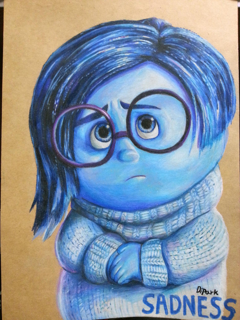 Inside Out Sadness Fan Art With Color Pencil By Kr Dipark D96kHDw Wallpaper