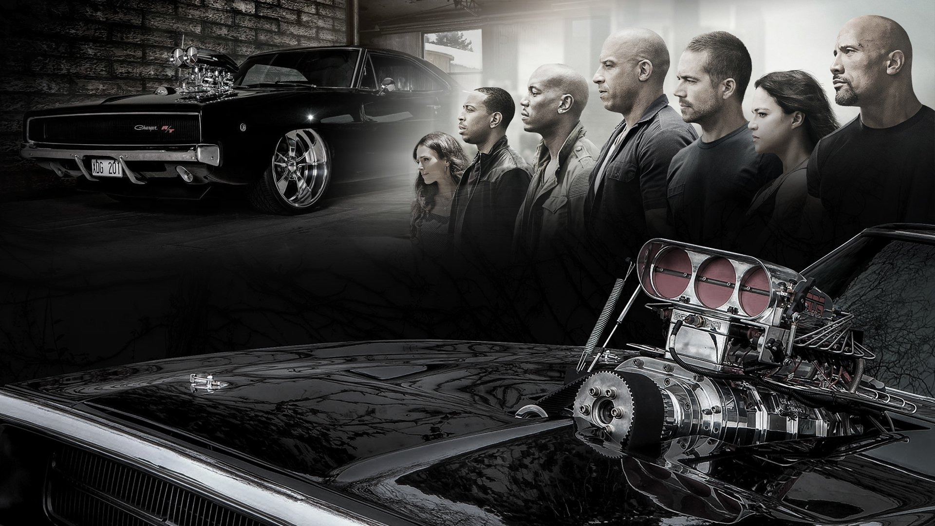 The Fast and the Furious cast with their iconic Dodge Charger