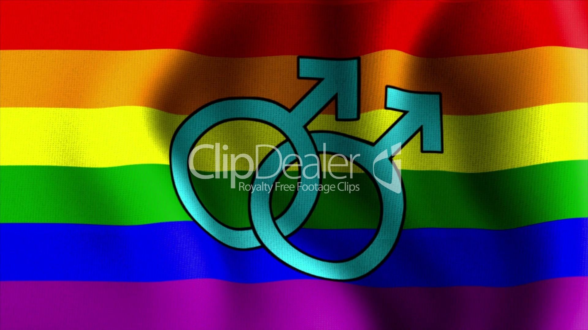 Gay Proud Rainbow Flag Male Symbol Wallpaper