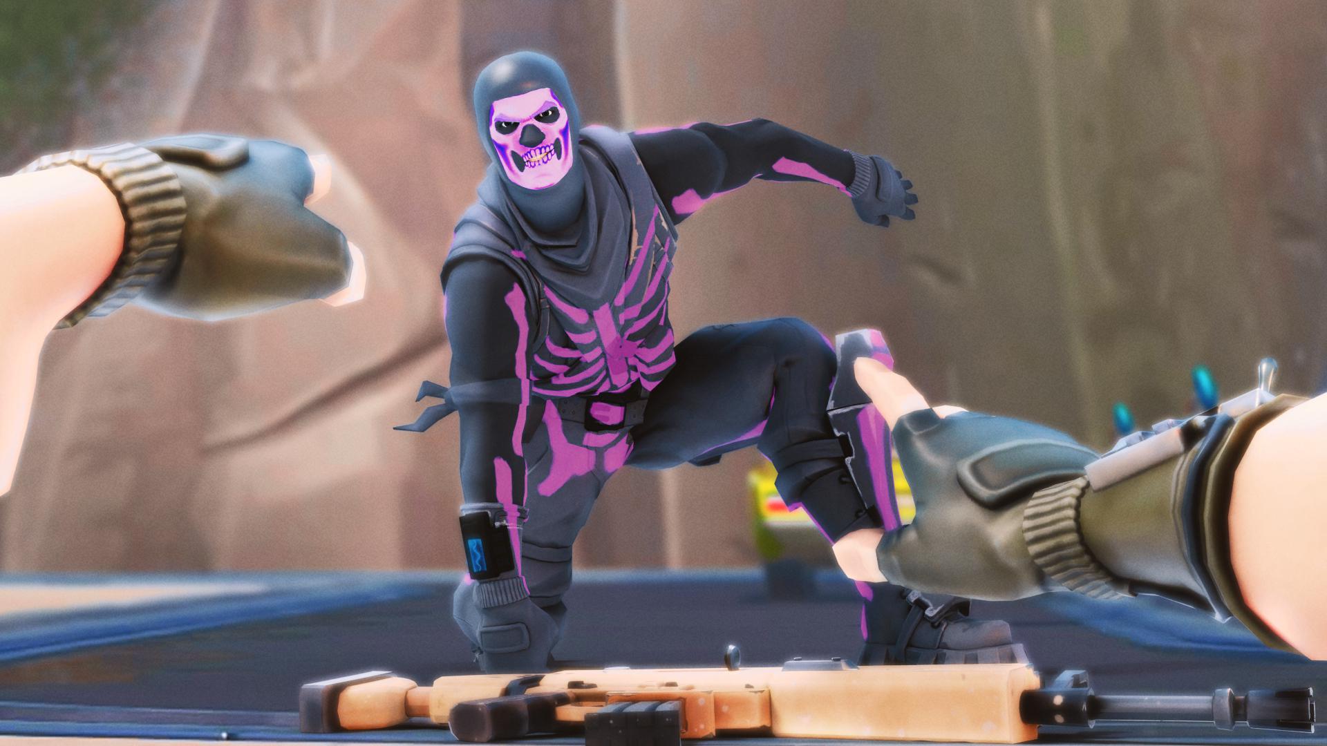Purple Skull Trooper Wallpaper