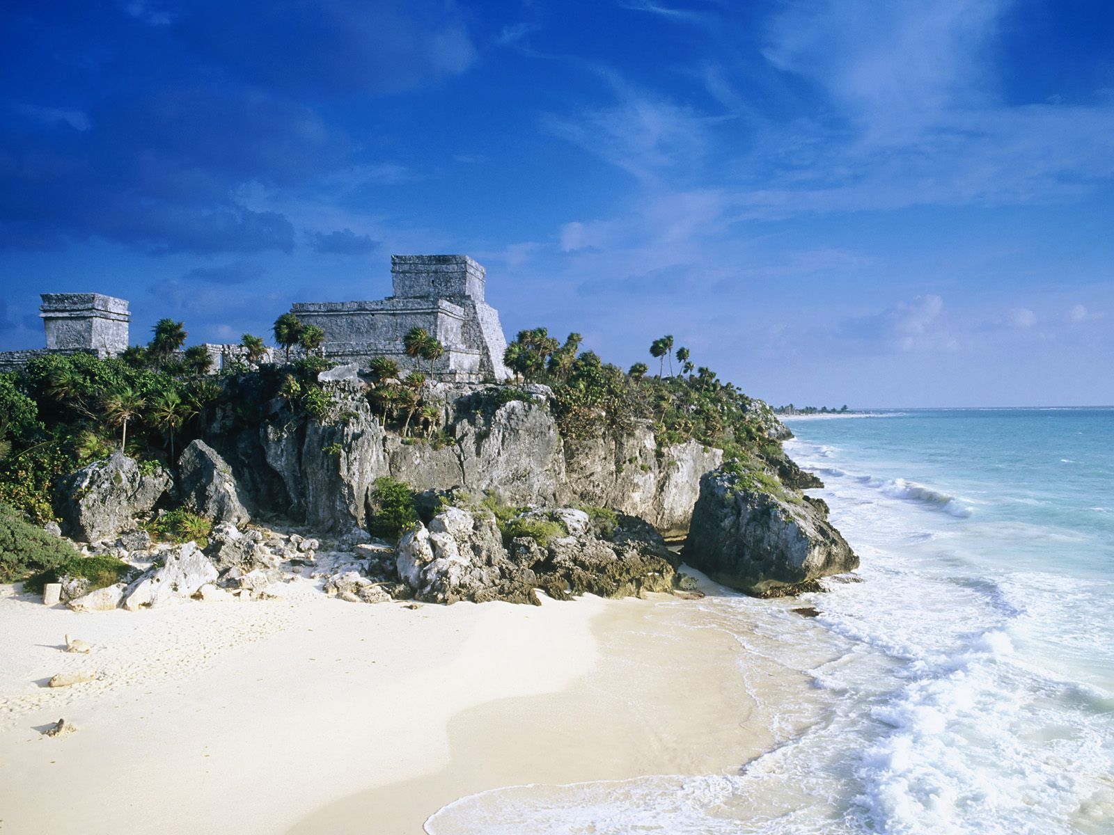 mayan ruins mexico beach normal Free HD Wallpapers