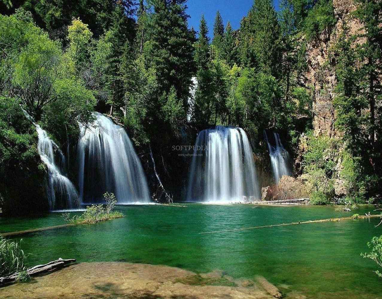 Waterfall Beauty Screensaver Wallpaper Nature