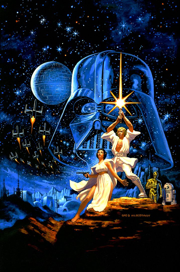Greg Hildebrant Star Wars Poster Painting Recreation Dangerous