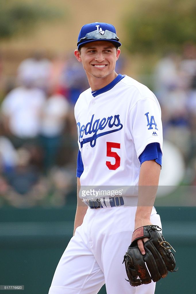 Corey Seager Of The Los Angeles Dodgers Smiles On Field During