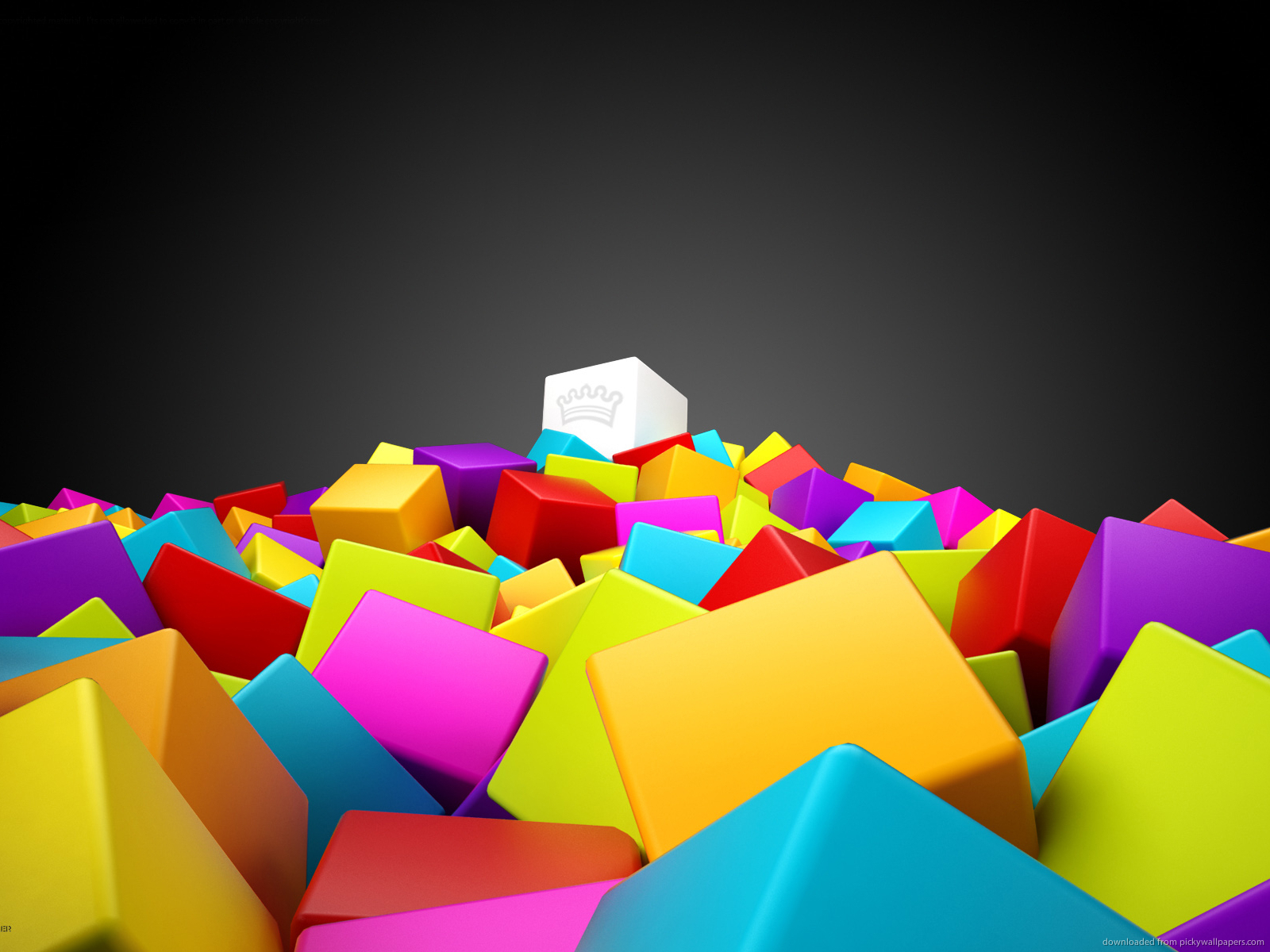 Download 1600x1200 Cool 3D Colorful Cubes Wallpaper