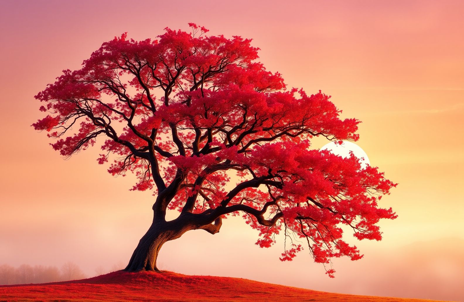 Red Tree Wallpaper