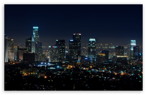 Downtown La At Night HD Wallpaper For Standard Fullscreen Uxga