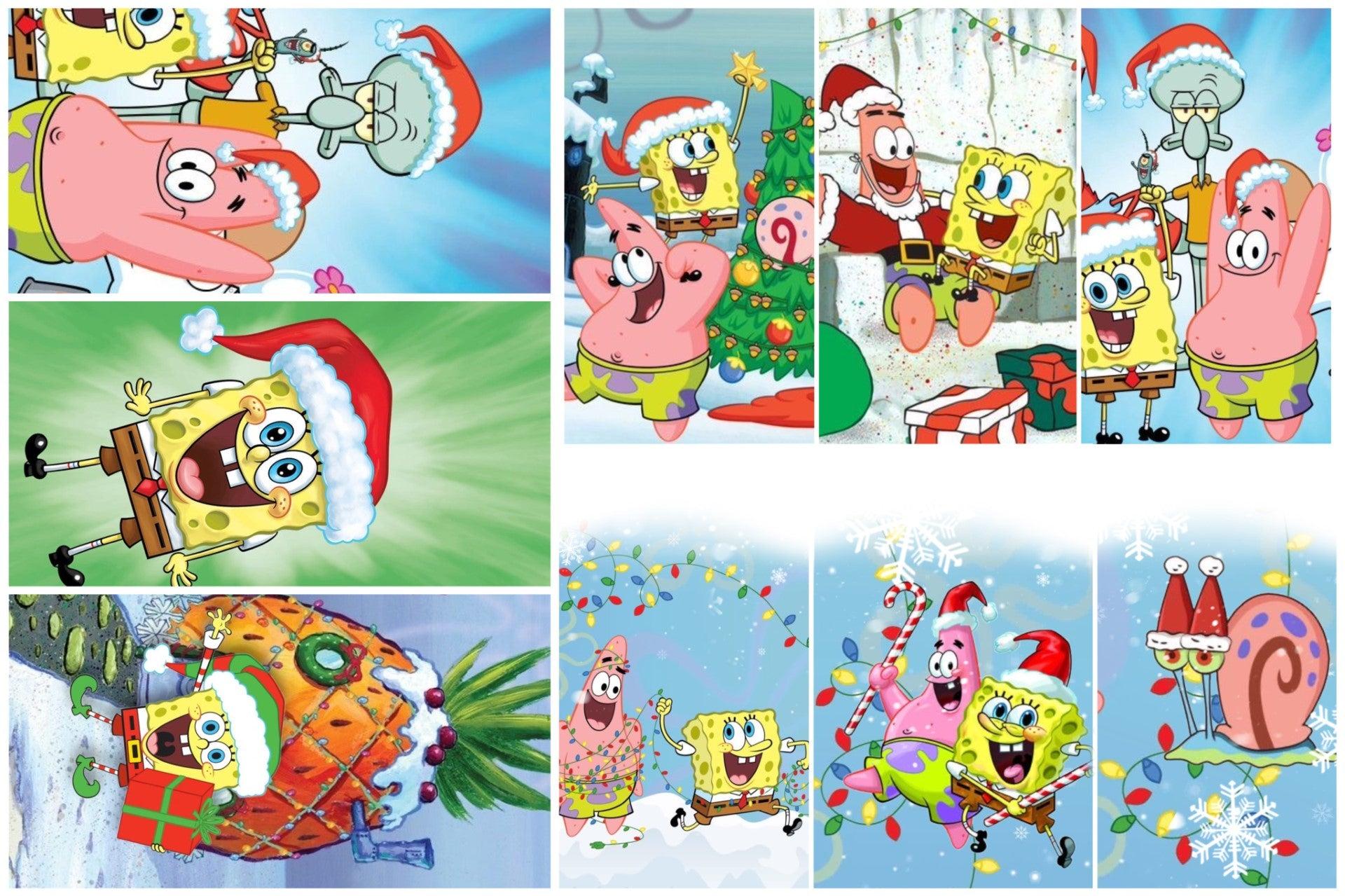 Spongebob Christmas Water Decals