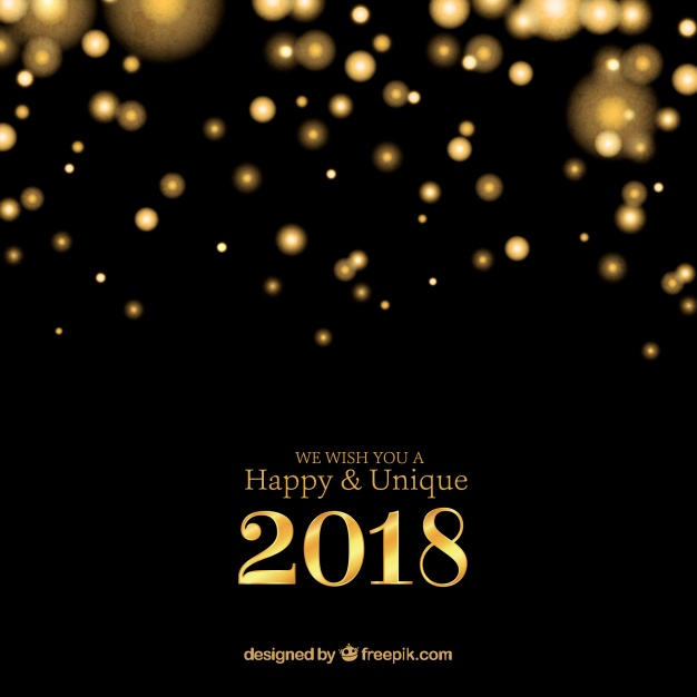 Gold And Black New Year Background Vector