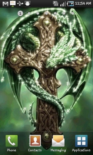 Celtic Cross iPhone Wallpaper Dragon Live