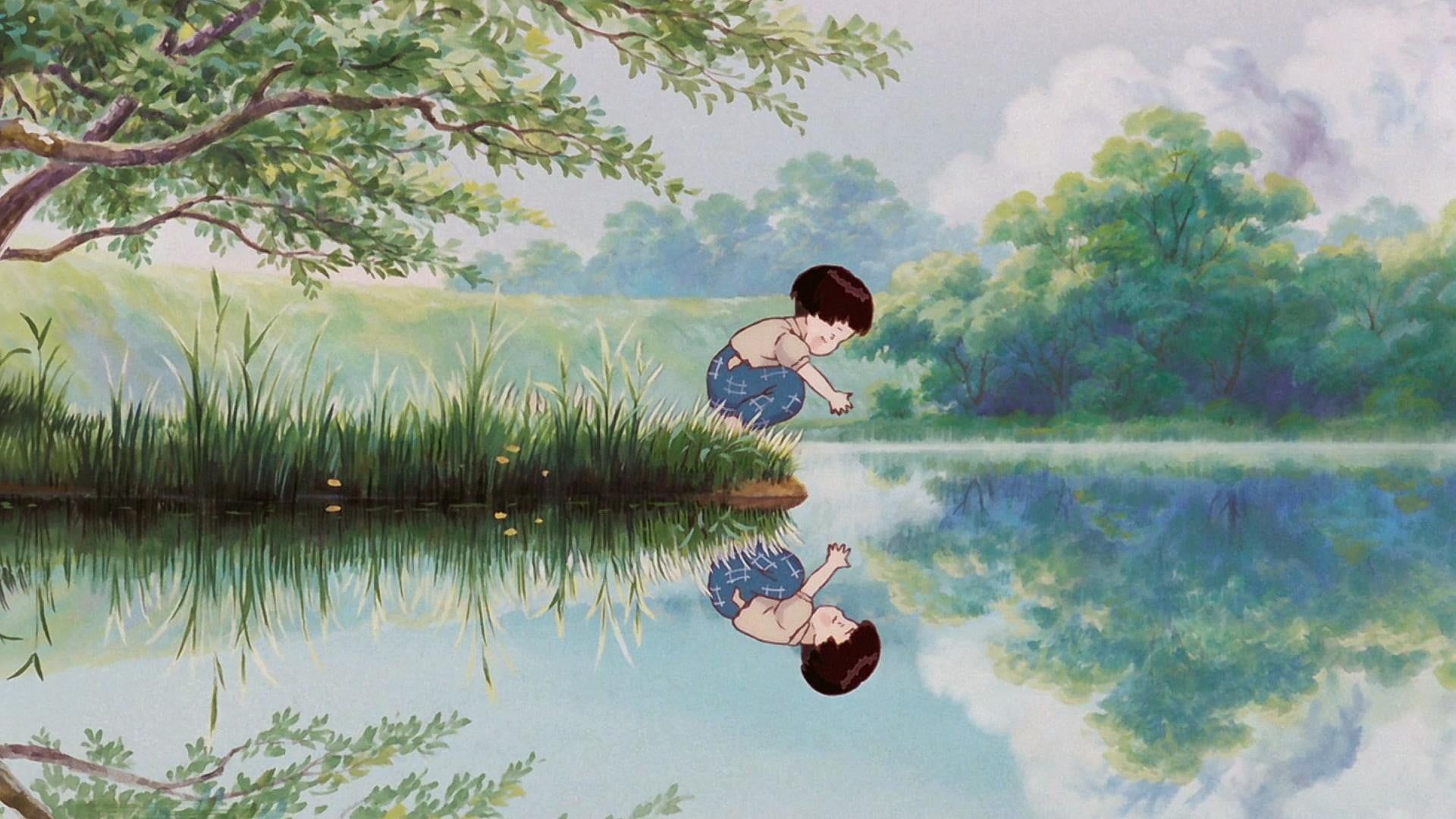 HD wallpaper Studio Ghibli Hotaru no Naka lake water plant