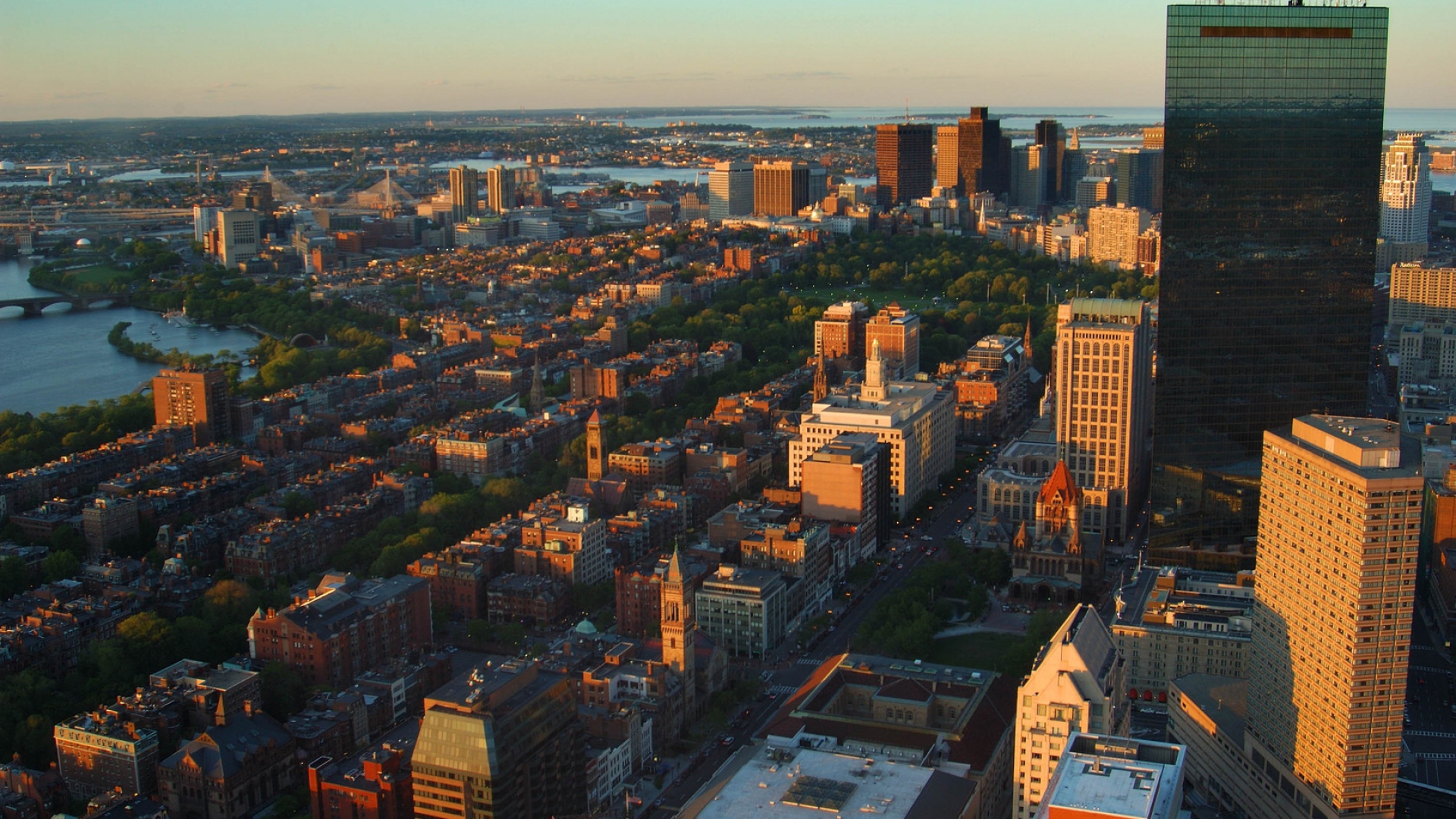 Boston Skyline Wallpaper HD Background Screensavers