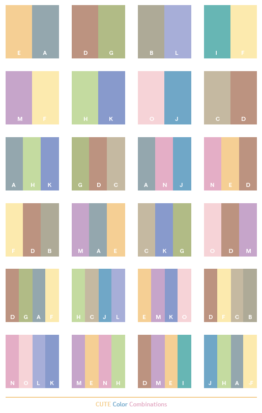 Cute Color Schemes Binations Palettes