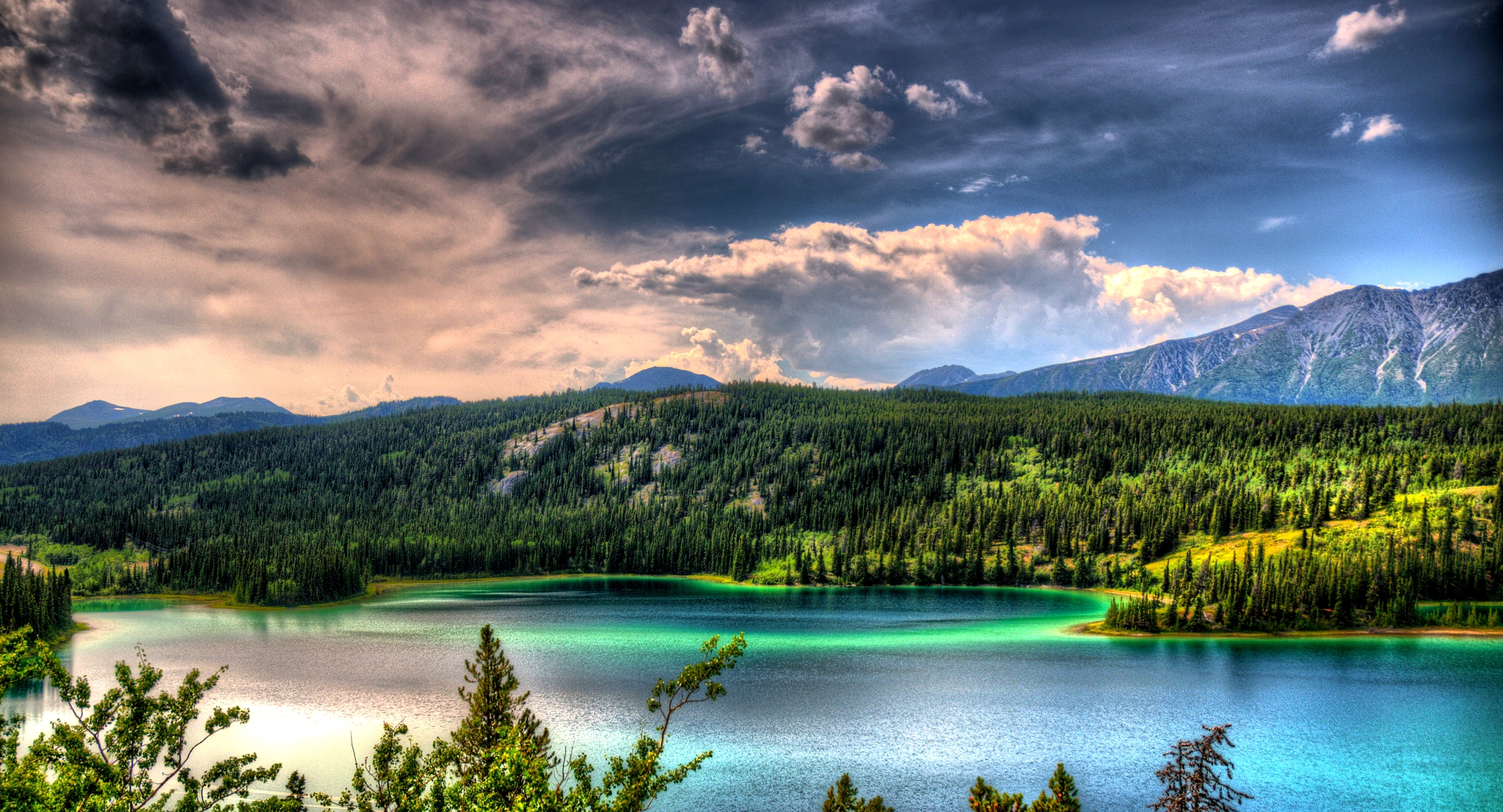 emerald lake alaska Wide desktop background wallpaper hd