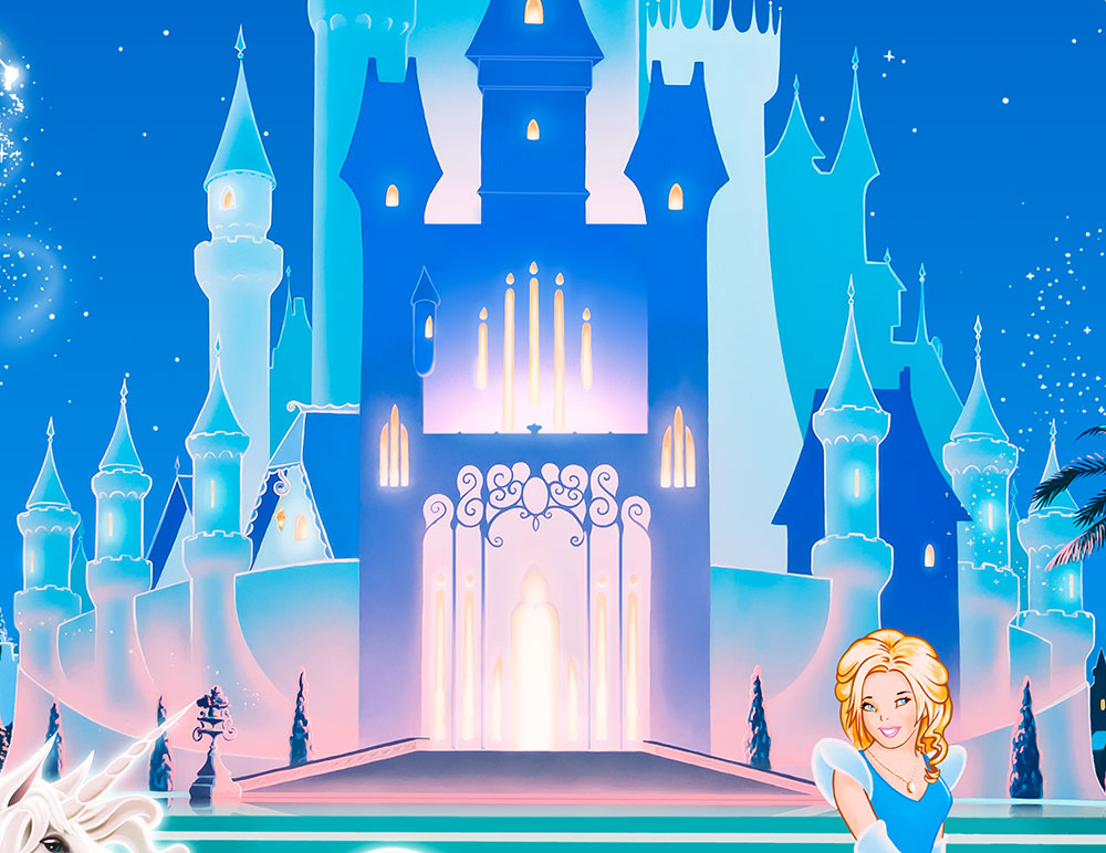 Disney Cinderella Style Princess Castle with Unicorn Fairies and