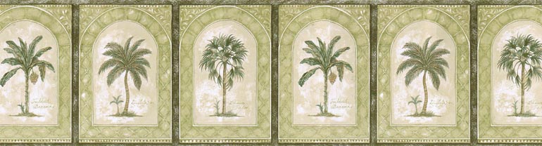 Details about KITCHEN TROPICAL PALM TREE Wallpaper Border 66166190B