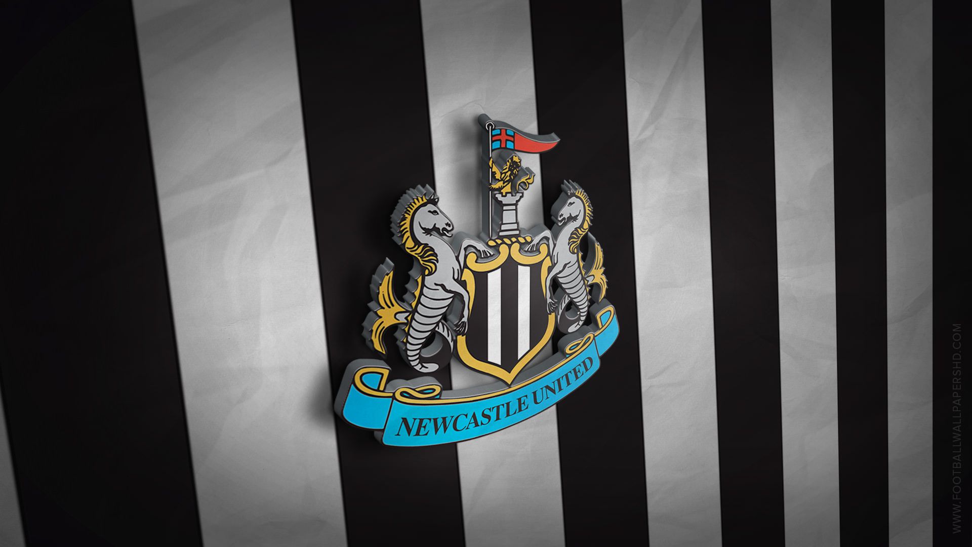 Newcastle United 3d Logo Wallpaper Football