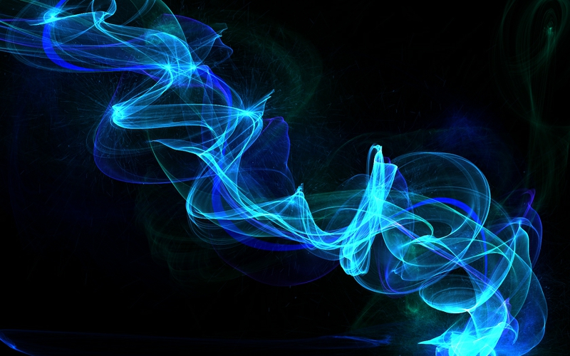 Curly Floating Blue Smoke Abstract Other HD Desktop Wallpaper