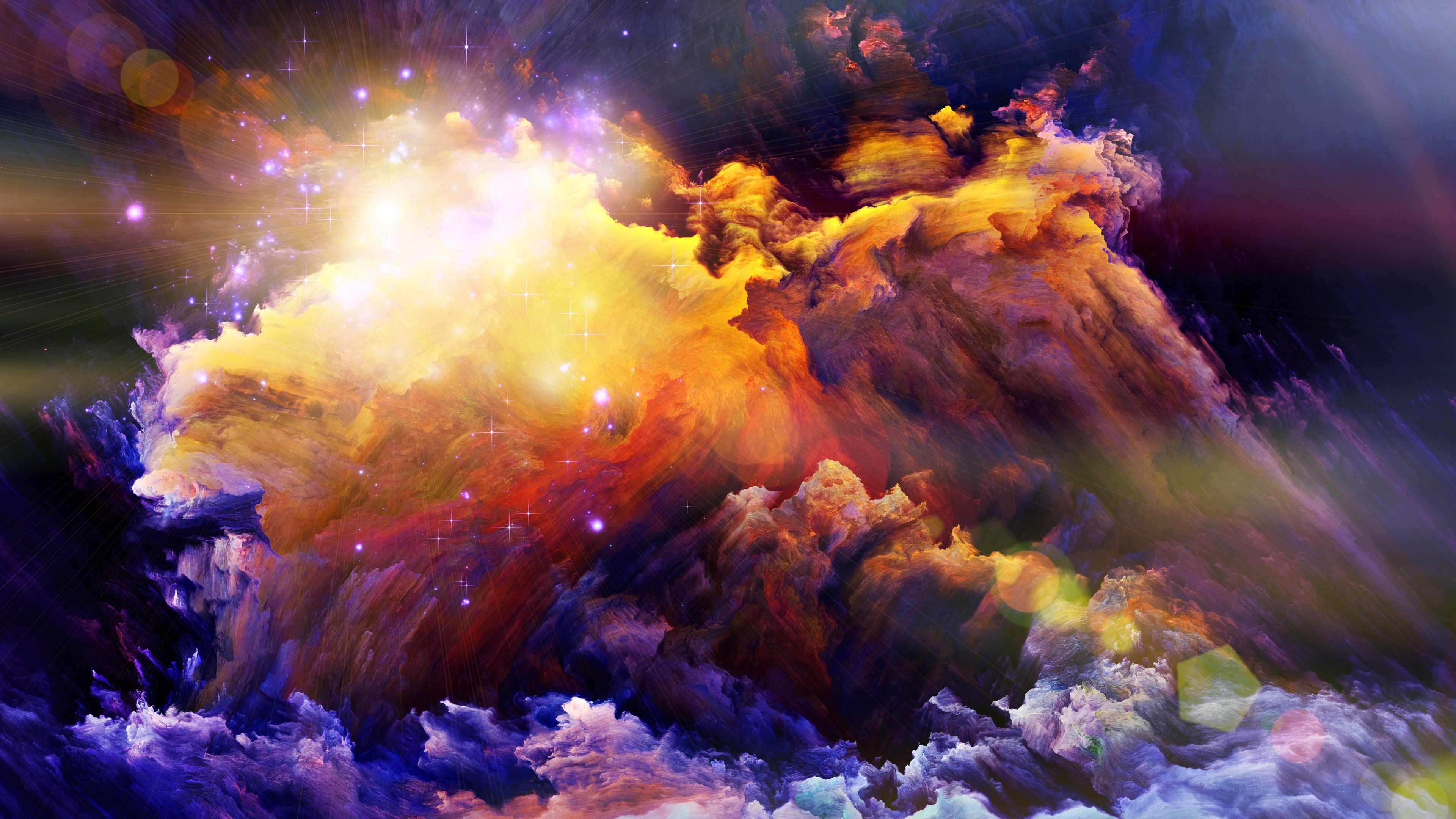 Space Stars Abstract Digital Art Nebula 4k Wallpaper HD Artist