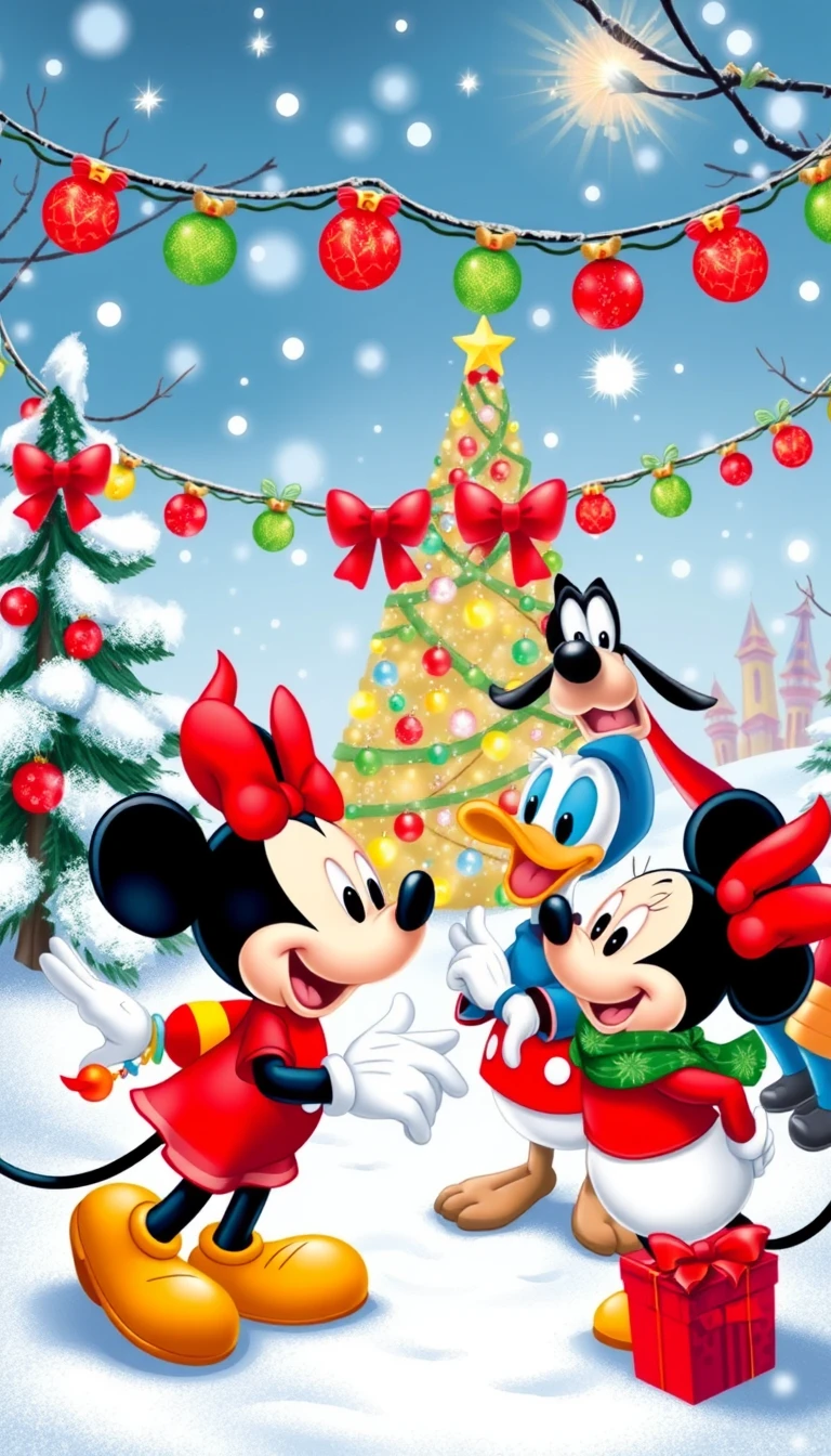 Disney Christmas Phone Wallpaper