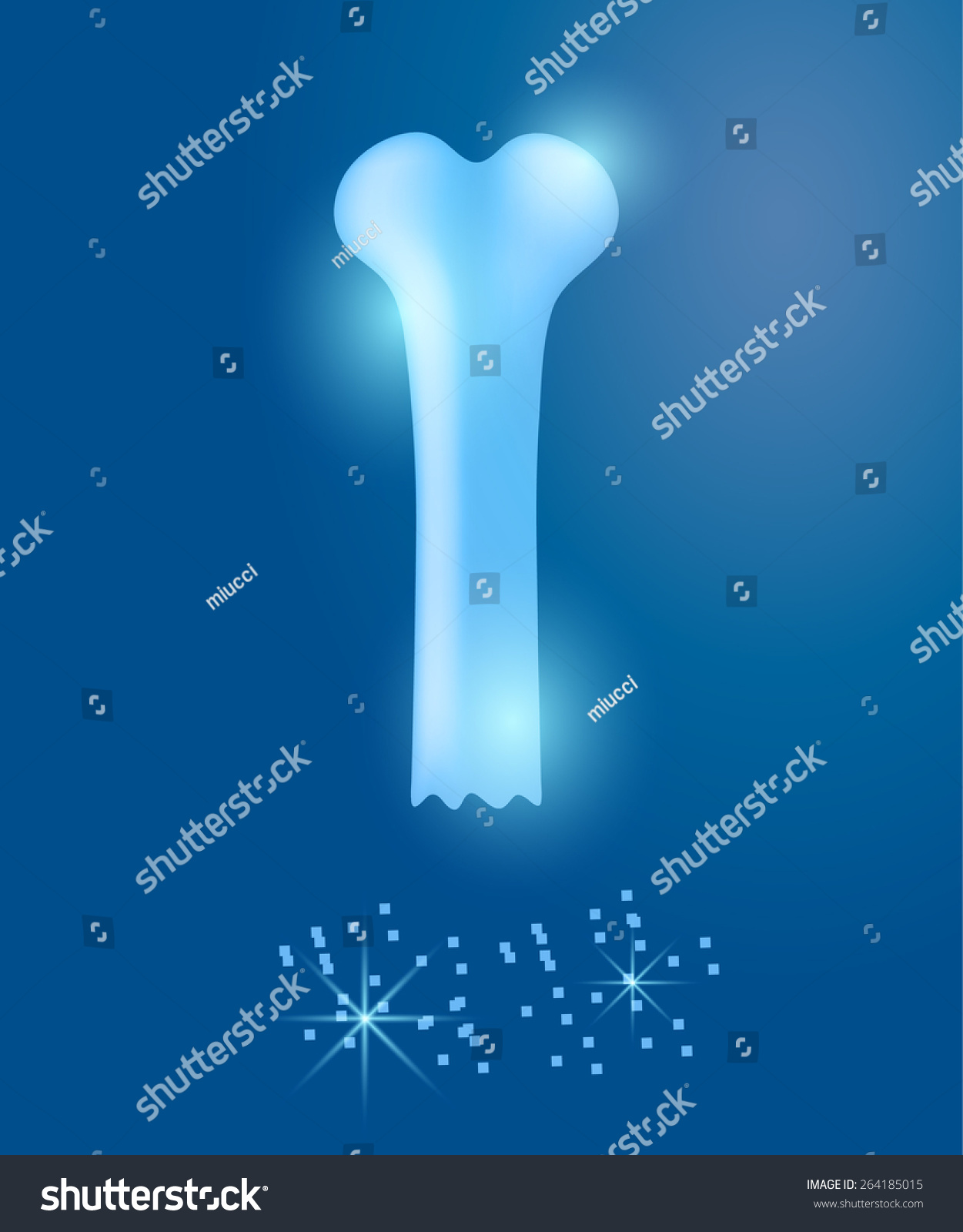 Osteoporosis On Blue Background Stock Vector Royalty