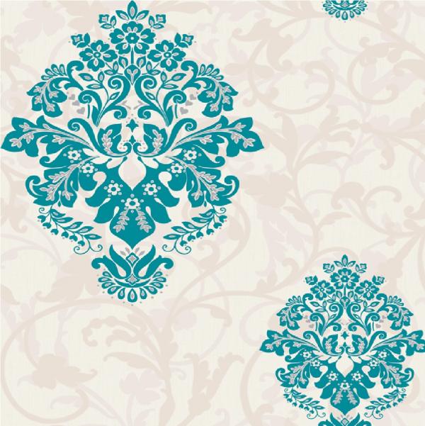 Luxury Cwv Crown Arabesque Damask Textured Embossed 10m Wallpaper Roll