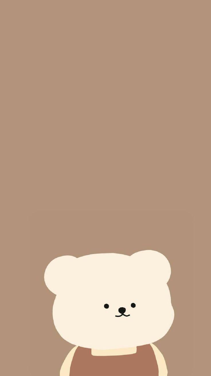 Brown Bear Kawaii Wallpaper Cute Cartoon iPhone