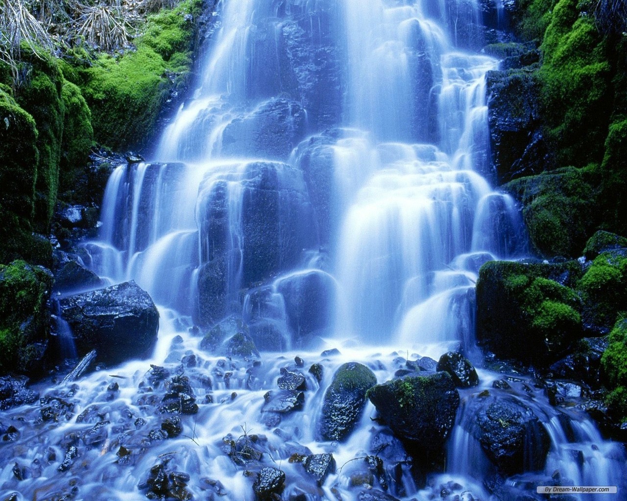 Free Nature wallpaper   Waterfall And Stream 2 wallpaper   1280x1024
