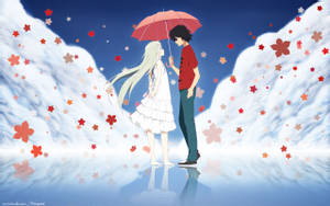 Download Anime Love Rainy Confession Wallpaper